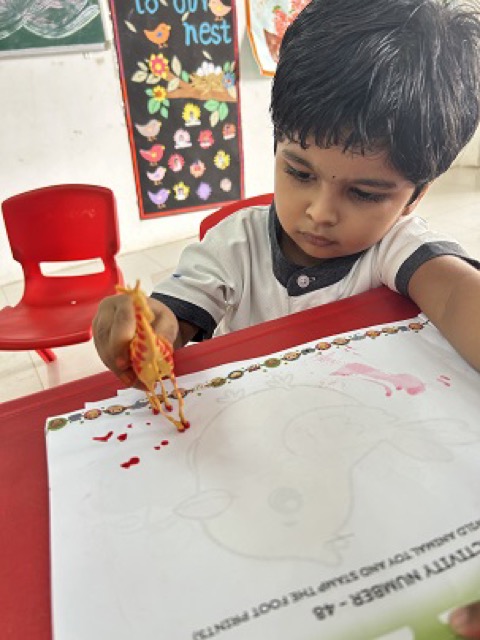 Pre-KG Footprint Animal Printing Activity - Activities 2024